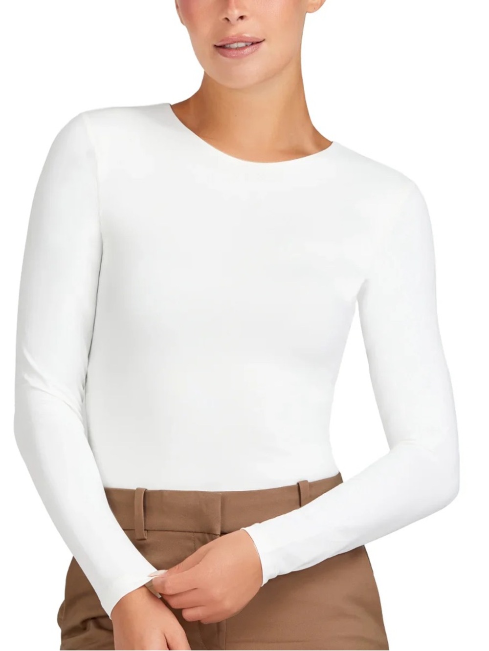 Frank And Oak White Active Top S/P — Lightweight Performance Tee